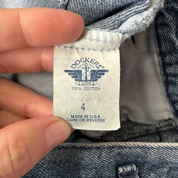 Dockers Womens Vintage High-Waisted Pleated Denim Shorts Size 4 - Picture 2 of 8